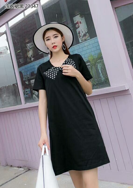 Saner大码女装2018夏装新款韩版胖妹妹中长款显瘦飘逸雪纺连衣裙